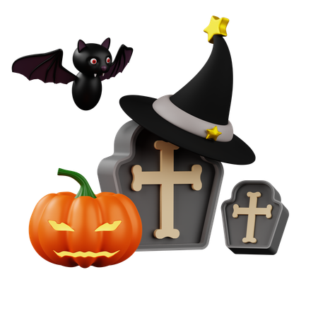 Grave Halloween  3D Icon