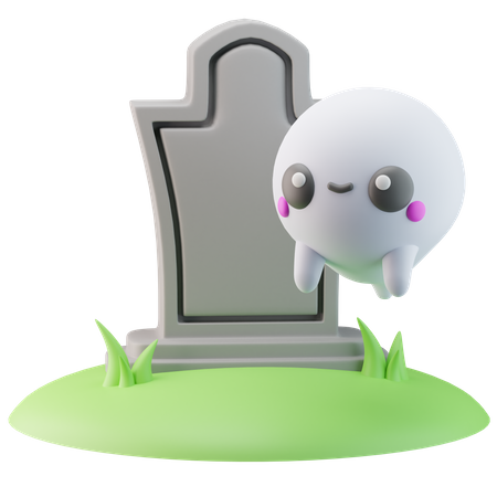 Grave Haunted 3D Icon
