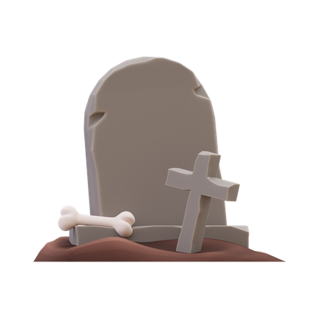 Gravestone  3D Illustration