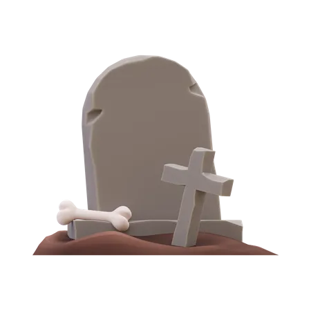 Gravestone  3D Illustration