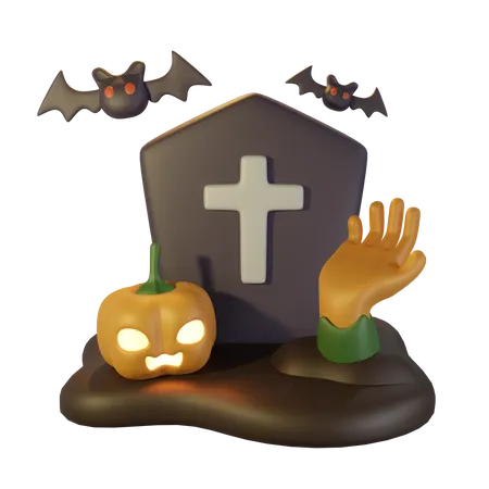 Gravestone Halloween 3 D Icon Set 3D Icon