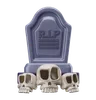 Gravestone With Skull