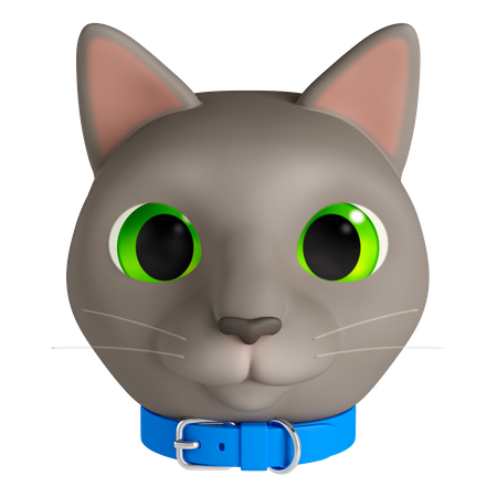 Gray Cat 3D Illustration