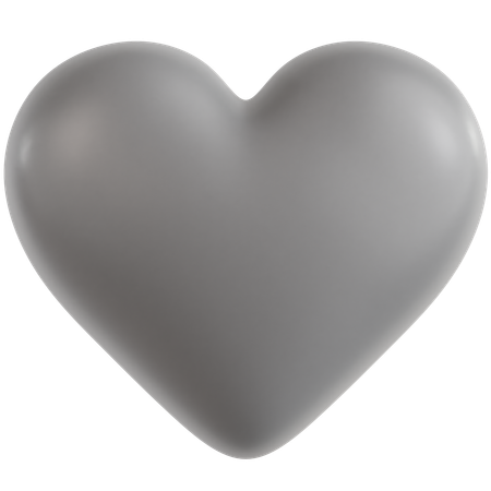 Gray Love  3D Icon