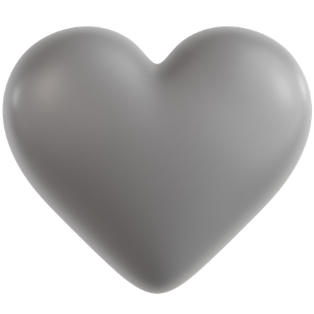 Gray Love  3D Icon