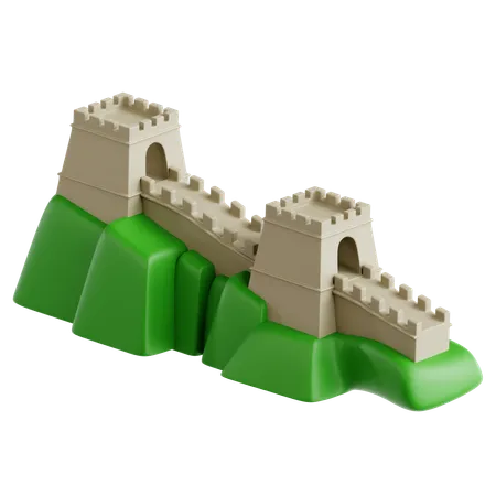 Great Wall of China  3D Icon