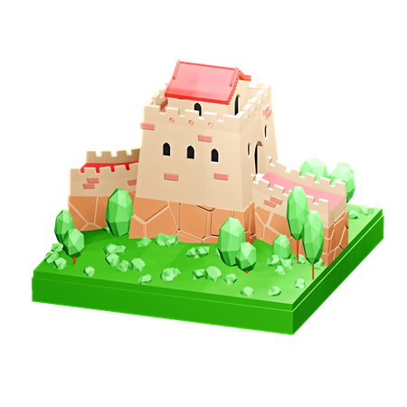 Great Wall Of China  3D Icon