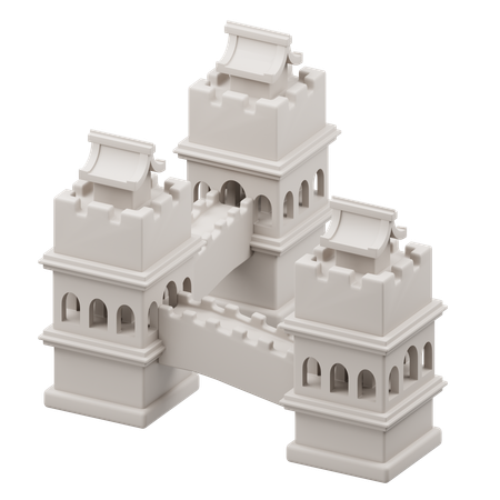 Great wall of China  3D Icon