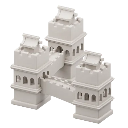 Great wall of China  3D Icon