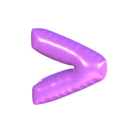 Greater Than Sign  3D Icon