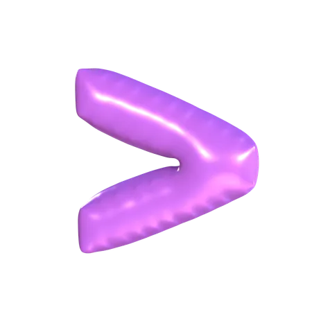 Greater Than Sign  3D Icon