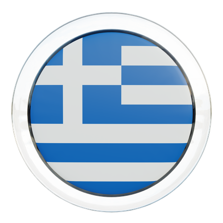 Greece Flag Glass  3D Flag