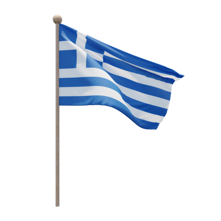 Greece Flagpole  3D Icon