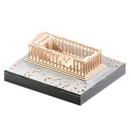 Greece Parthenon  3D Icon