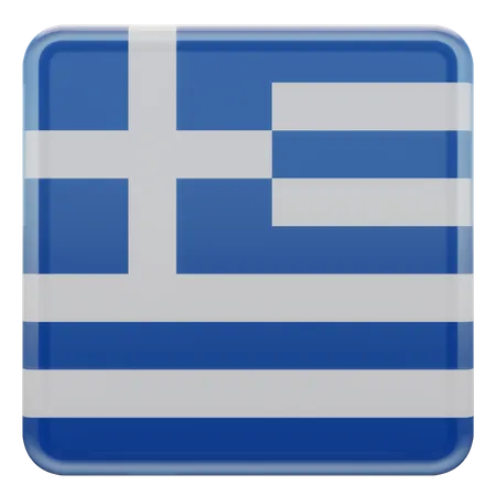 Greece Square Flag  3D Icon