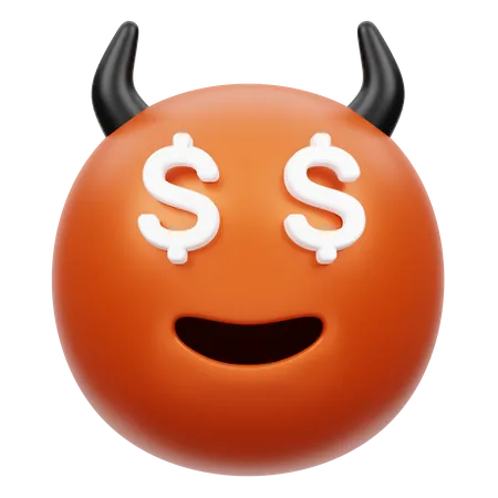 Greed Face  3D Emoji