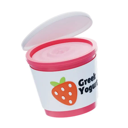Greek Yogurt  3D Icon