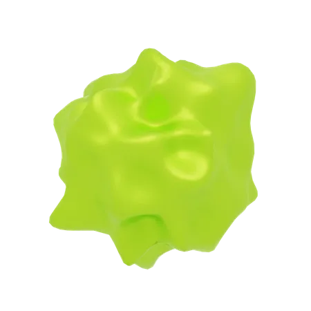 Green Abstract Shape  3D Icon