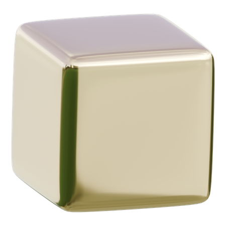Green And Cube Abstract Shape  3D Icon