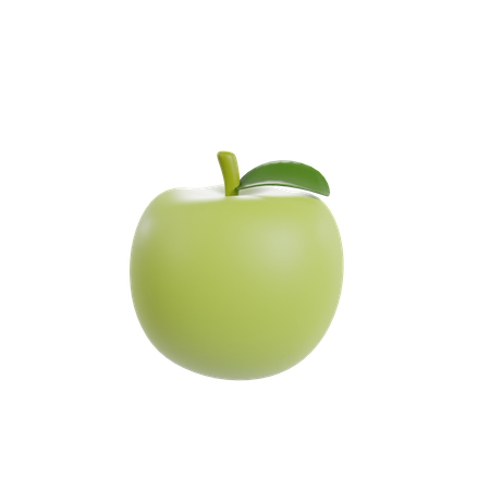 Green apple  3D Illustration