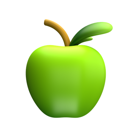 Green Apple  3D Icon