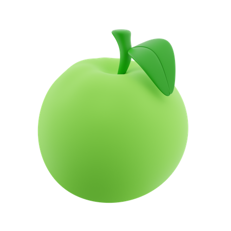 Green Apple  3D Icon