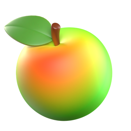 Green Apple  3D Icon