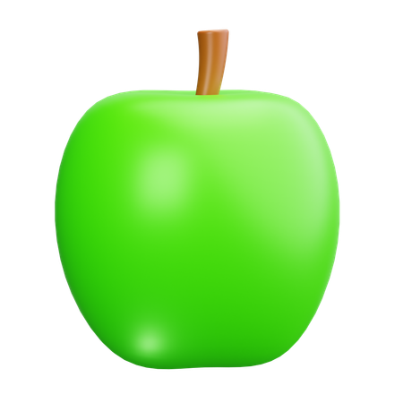 Green Apple  3D Icon