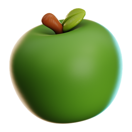 Green Apple  3D Icon
