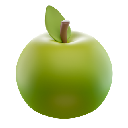Green Apple 3D Icon