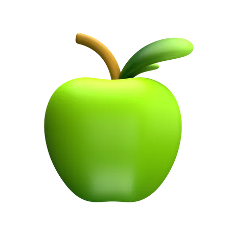 Green Apple  3D Icon