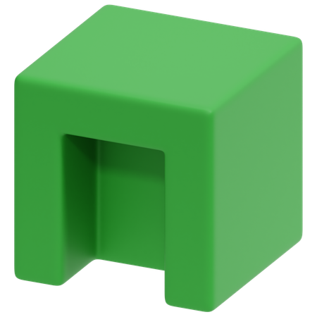 Green Arch Block  3D Icon