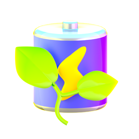 Green Battery  3D Icon