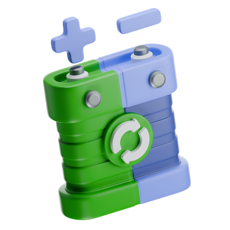 녹색 배터리  3D Icon