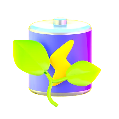 Green Battery  3D Icon