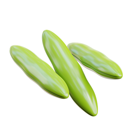 Green beans  3D Icon