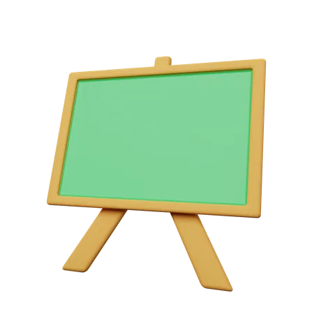 Green board 3D Illustration