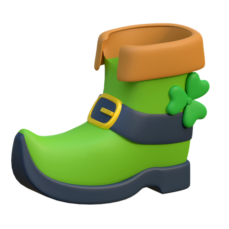 Green Boots  3D Icon