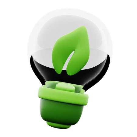 Green Bulb  3D Icon