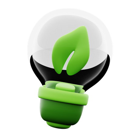 Green Bulb  3D Icon