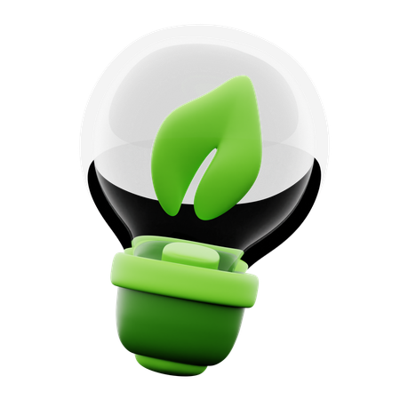 Green Bulb  3D Icon