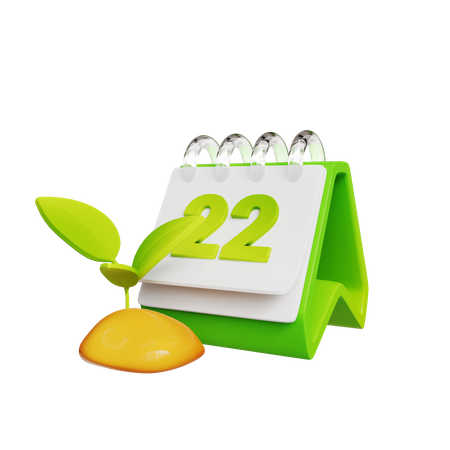 Green Calendar 3D Icon