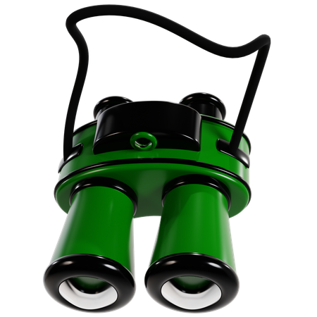 Green Camping Binoculars  3D Icon