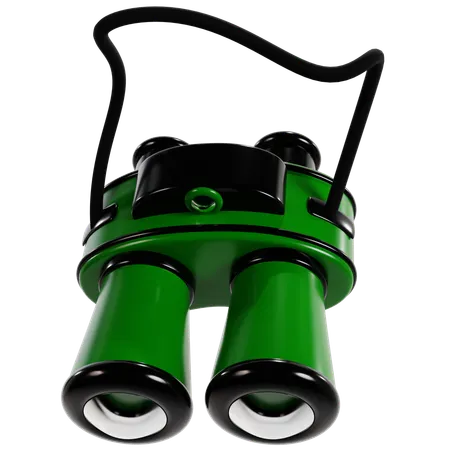 Green Camping Binoculars  3D Icon