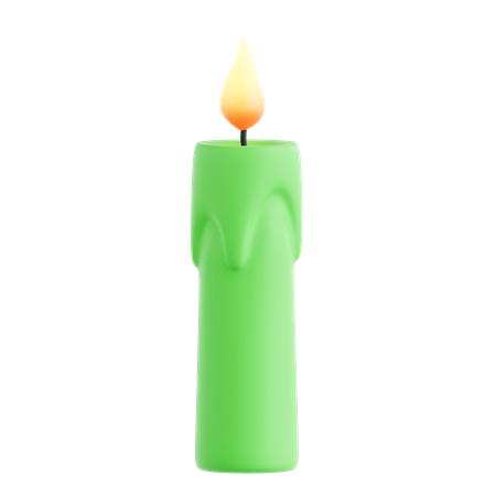 Green Candle  3D Icon