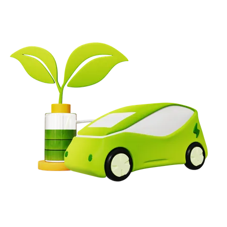 Green Car 3D Icon
