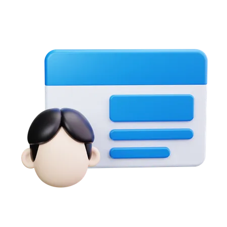 Green card  3D Icon