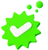Green Check Sticker