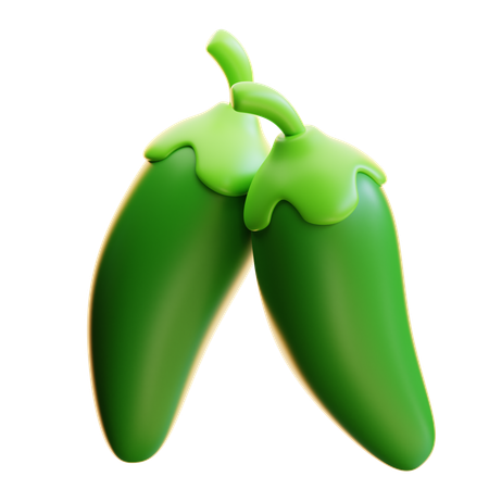 GREEN CHILI  3D Icon
