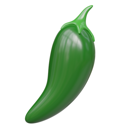 Green Chili  3D Icon